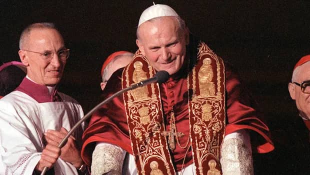 Pope John Paul II. (Credit: AP.)