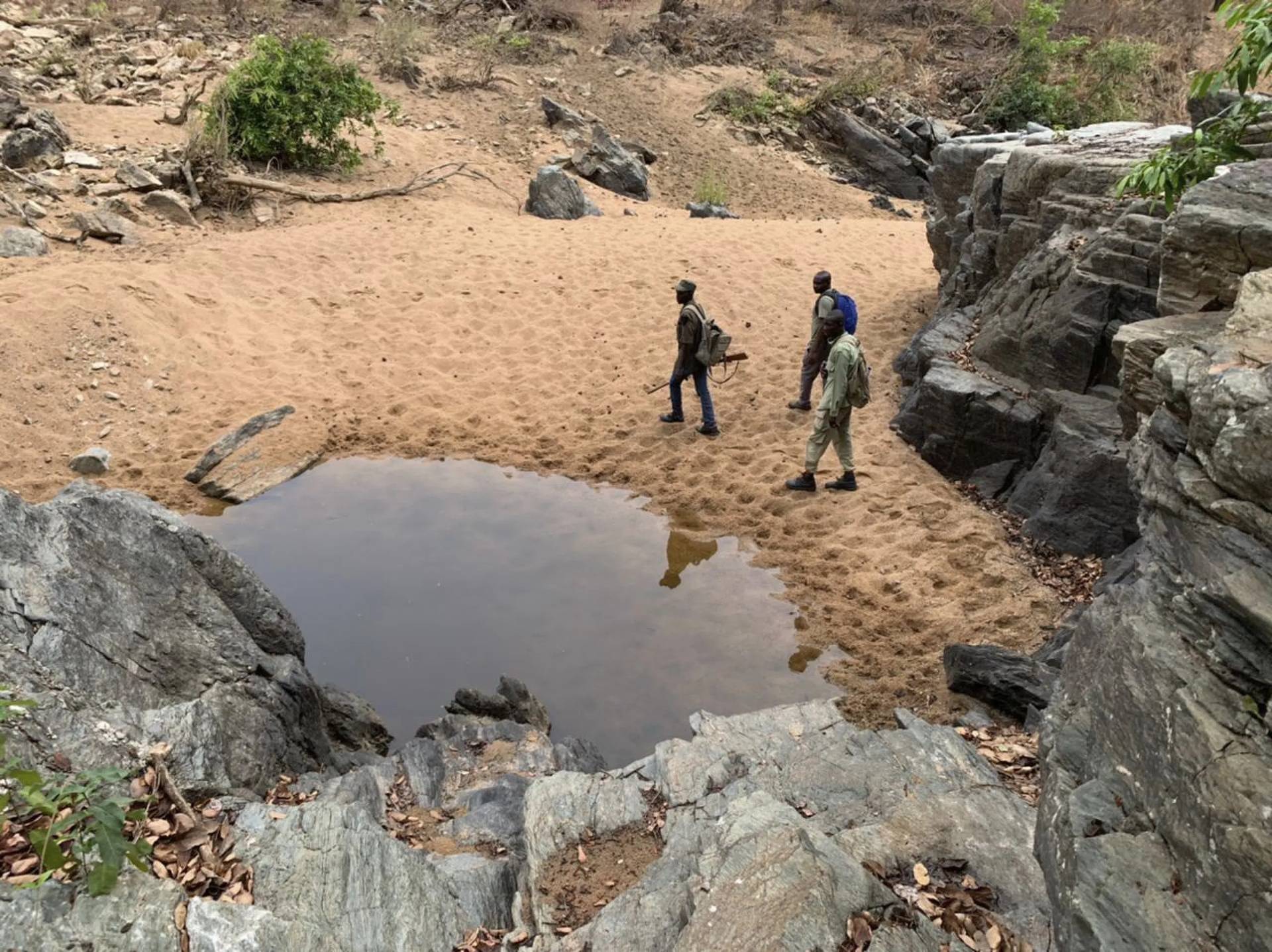 Rangers patrol at the Kainji Lake National Park in Nigeria’s Niger State, February 2023. (Credit: Nigerian Conservation Foundation via AP.)