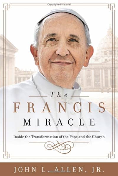 The Francis Miracle: Inside the Transformation of the Pope and the Church. By John L. Allen Jr.. 2015 | New York, Time Books | 276 pages. 
<p>There is no other organization whose inner workings are more secretive than the Vatican &#8211; the spiritual and physical center &#8211; of the Catholic Church. Now, with a dynamic new leader in Pope Francis, all eyes are upon the church, as this immensely popular Pope seeks to bring the church back from the right to center, in what can almost be described as a populist stance, blurring the lines between politics, religion and culture. With topics including women, finance, scandal, and reform at the fore, never before have so many eyes been upon the church in what could be its defining moment for modern times.</p>
.  Buy now on Amazon: https://www.amazon.com/Francis-Miracle-Inside-Transformation-Church/dp/1618931318.
